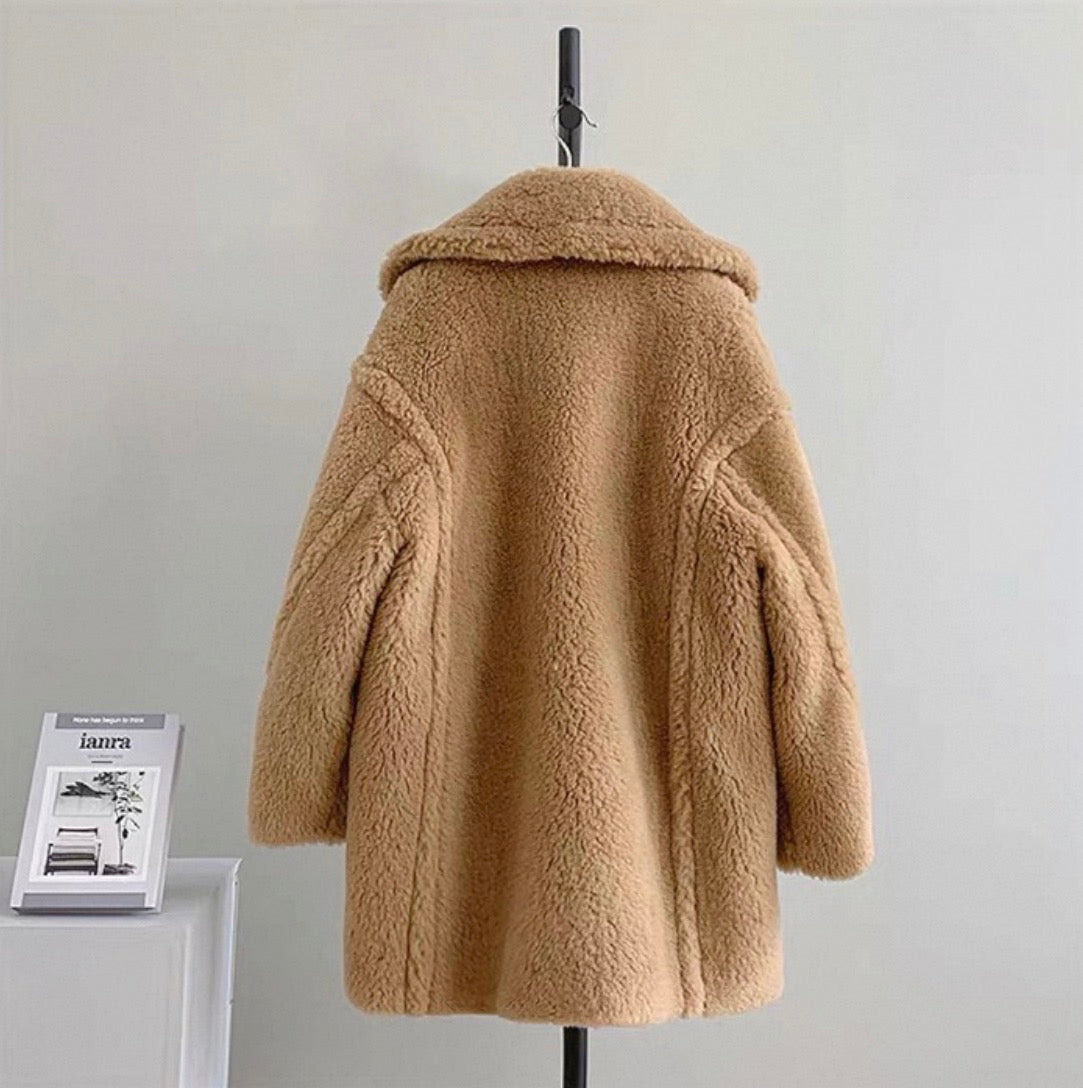 テディボアダブルブレストコート